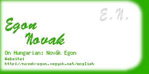 egon novak business card