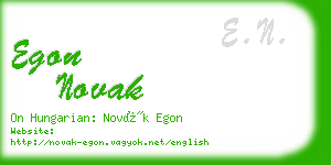 egon novak business card